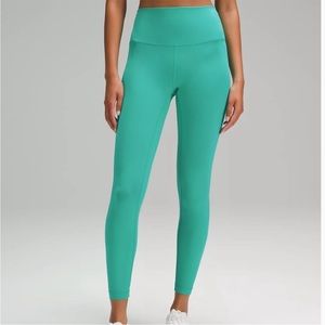NWT lululemon Wunder Train High Rise Tight 25" Pockets Kelly Green Size 0
